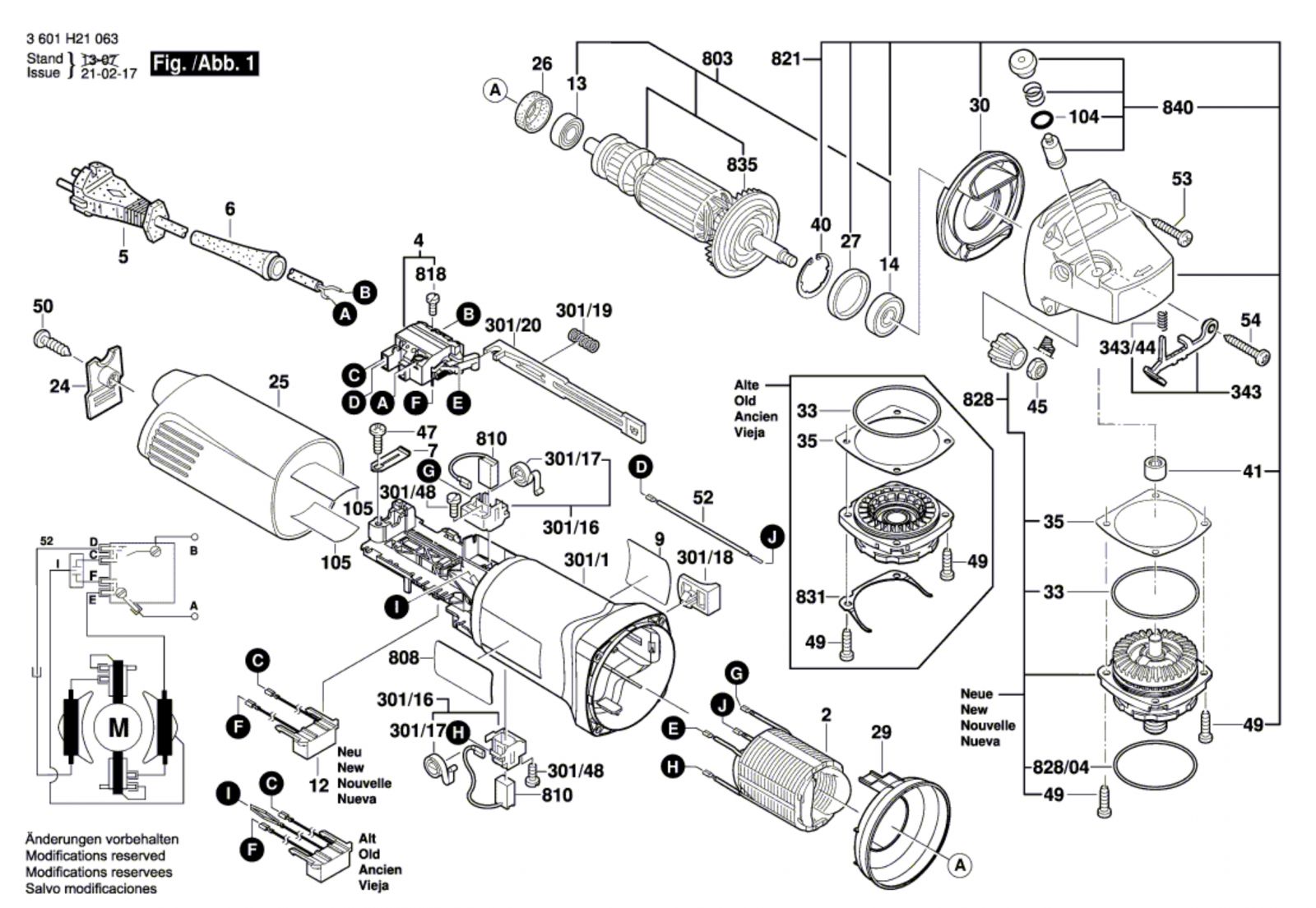 Bosch H Gws Angle Grinder V Gb Spare Parts